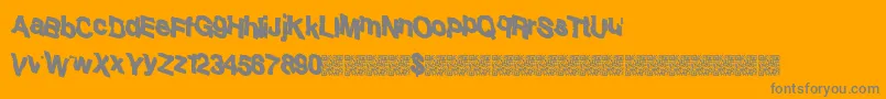 Sharking Font – Gray Fonts on Orange Background