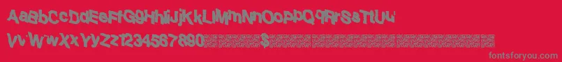 Sharking Font – Gray Fonts on Red Background