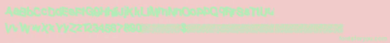 Sharking Font – Green Fonts on Pink Background