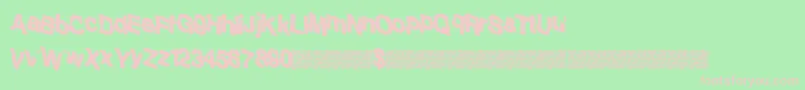 Sharking Font – Pink Fonts on Green Background