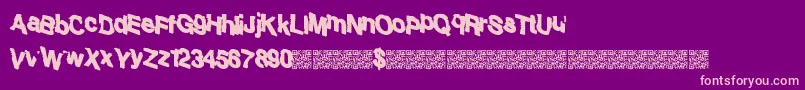 Sharking Font – Pink Fonts on Purple Background