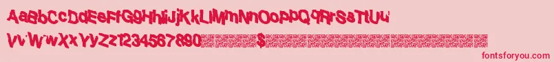 Sharking Font – Red Fonts on Pink Background