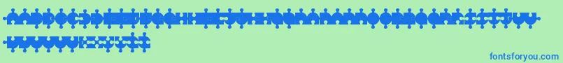 Подробнее о шрифте PuzzleFont Шрифт PuzzleFont – синие шрифты на зелёном фоне