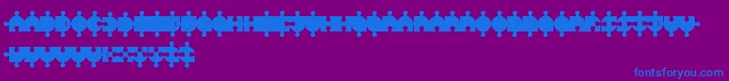 PuzzleFont Font – Blue Fonts on Purple Background