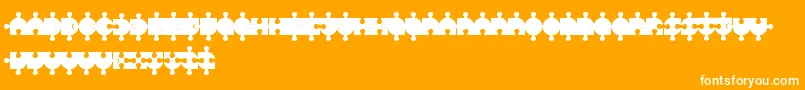 PuzzleFont Font – White Fonts on Orange Background