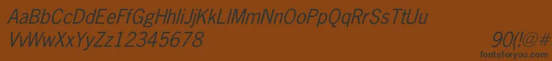NewsGothicItalic Font – Black Fonts on Brown Background