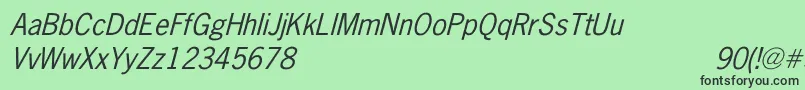 Police NewsGothicItalic – polices noires sur fond vert