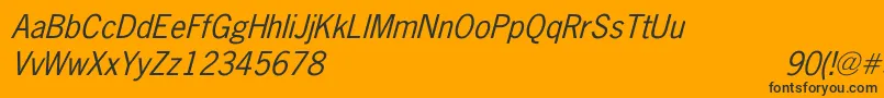 NewsGothicItalic Font – Black Fonts on Orange Background