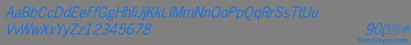 NewsGothicItalic Font – Blue Fonts on Gray Background
