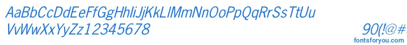 フォントNewsGothicItalic – 青いフォント