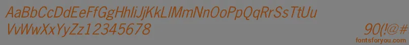 NewsGothicItalic Font – Brown Fonts on Gray Background