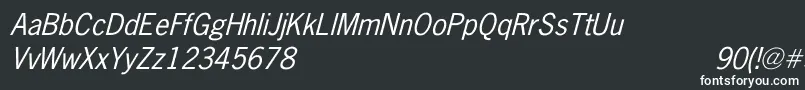 NewsGothicItalic Font – White Fonts on Black Background