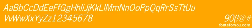 fuente NewsGothicItalic – Fuentes Blancas Sobre Fondo Naranja