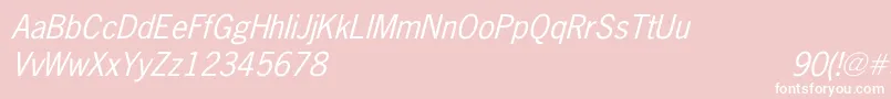 fuente NewsGothicItalic – Fuentes Blancas Sobre Fondo Rosa