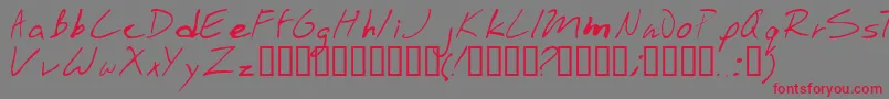 フォントStinkbomb – 赤い文字の灰色の背景