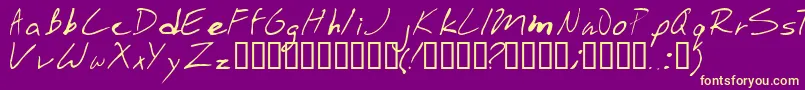 Stinkbomb Font – Yellow Fonts on Purple Background