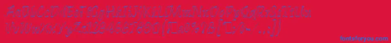 KleeLetPlain.1.0 Font – Blue Fonts on Red Background