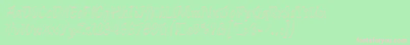 KleeLetPlain.1.0 Font – Pink Fonts on Green Background