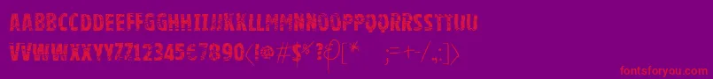 Vtks Good Luck For You Font – Red Fonts on Purple Background