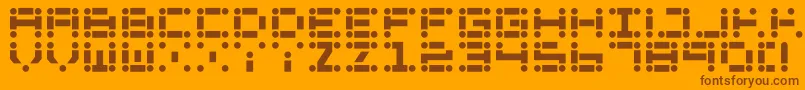 フォントLlode – オレンジの背景に茶色のフォント