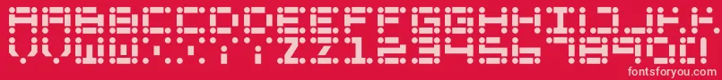 Llode Font – Pink Fonts on Red Background