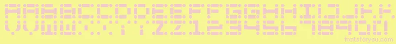 Llode Font – Pink Fonts on Yellow Background