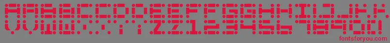 Llode Font – Red Fonts on Gray Background