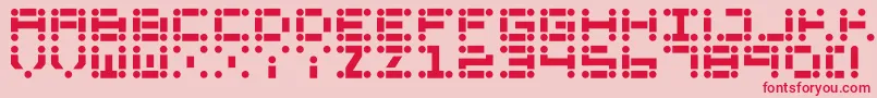 Llode Font – Red Fonts on Pink Background
