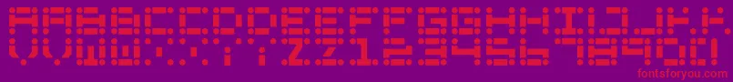Llode Font – Red Fonts on Purple Background