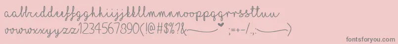 MfILoveGlitter Font – Gray Fonts on Pink Background