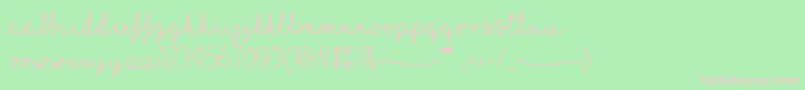 MfILoveGlitter Font – Pink Fonts on Green Background