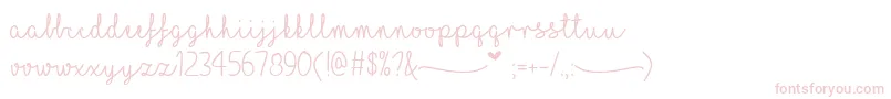 MfILoveGlitter-fontti – vaaleanpunaiset fontit