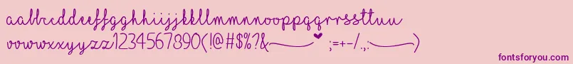 MfILoveGlitter-Schriftart – Violette Schriften auf rosa Hintergrund