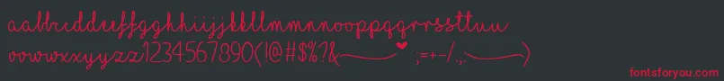 MfILoveGlitter Font – Red Fonts on Black Background