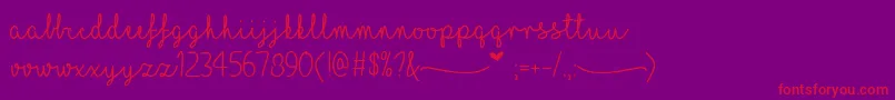 Подробнее о шрифте MfILoveGlitter Шрифт MfILoveGlitter – красные шрифты на фиолетовом фоне