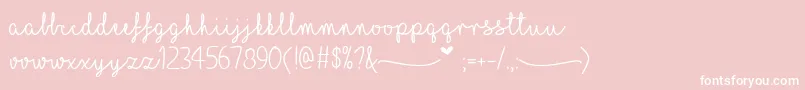MfILoveGlitter Font – White Fonts on Pink Background