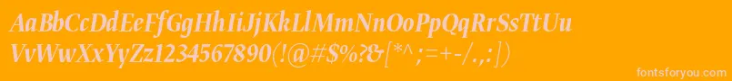 Gretadisnarpromedita Font – Pink Fonts on Orange Background