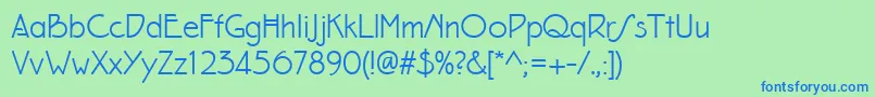 Eaglefeatherformalregular Font – Blue Fonts on Green Background