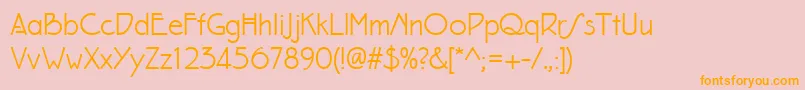 Eaglefeatherformalregular Font – Orange Fonts on Pink Background