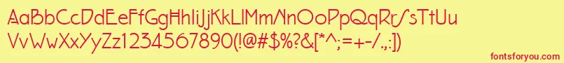 Eaglefeatherformalregular Font – Red Fonts on Yellow Background