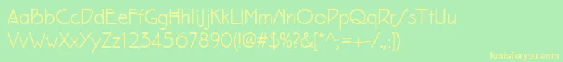 Eaglefeatherformalregular Font – Yellow Fonts on Green Background
