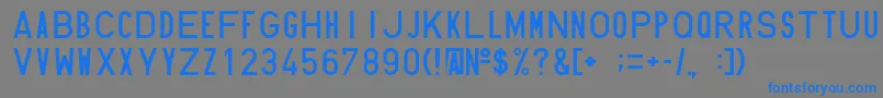 フォントHundin1451 – 灰色の背景に青い文字