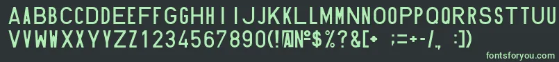 フォントHundin1451 – 黒い背景に緑の文字