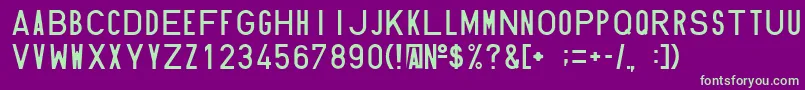 Hundin1451 Font – Green Fonts on Purple Background