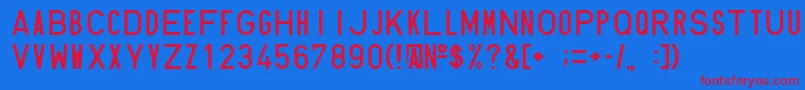 Hundin1451 Font – Red Fonts on Blue Background