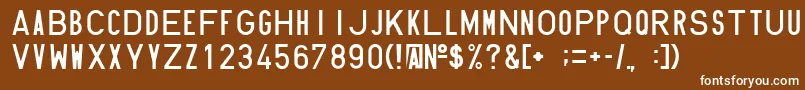 フォントHundin1451 – 茶色の背景に白い文字