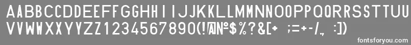 フォントHundin1451 – 灰色の背景に白い文字