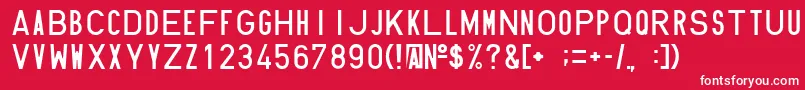 フォントHundin1451 – 赤い背景に白い文字