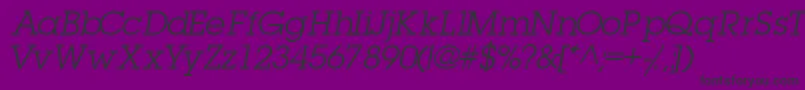 TorrentgraphicsskItalic-Schriftart – Schwarze Schriften auf violettem Hintergrund