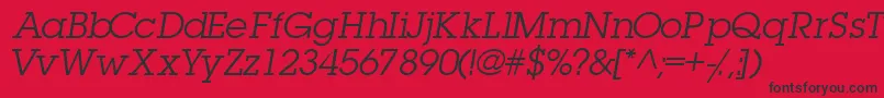 TorrentgraphicsskItalic Font – Black Fonts on Red Background